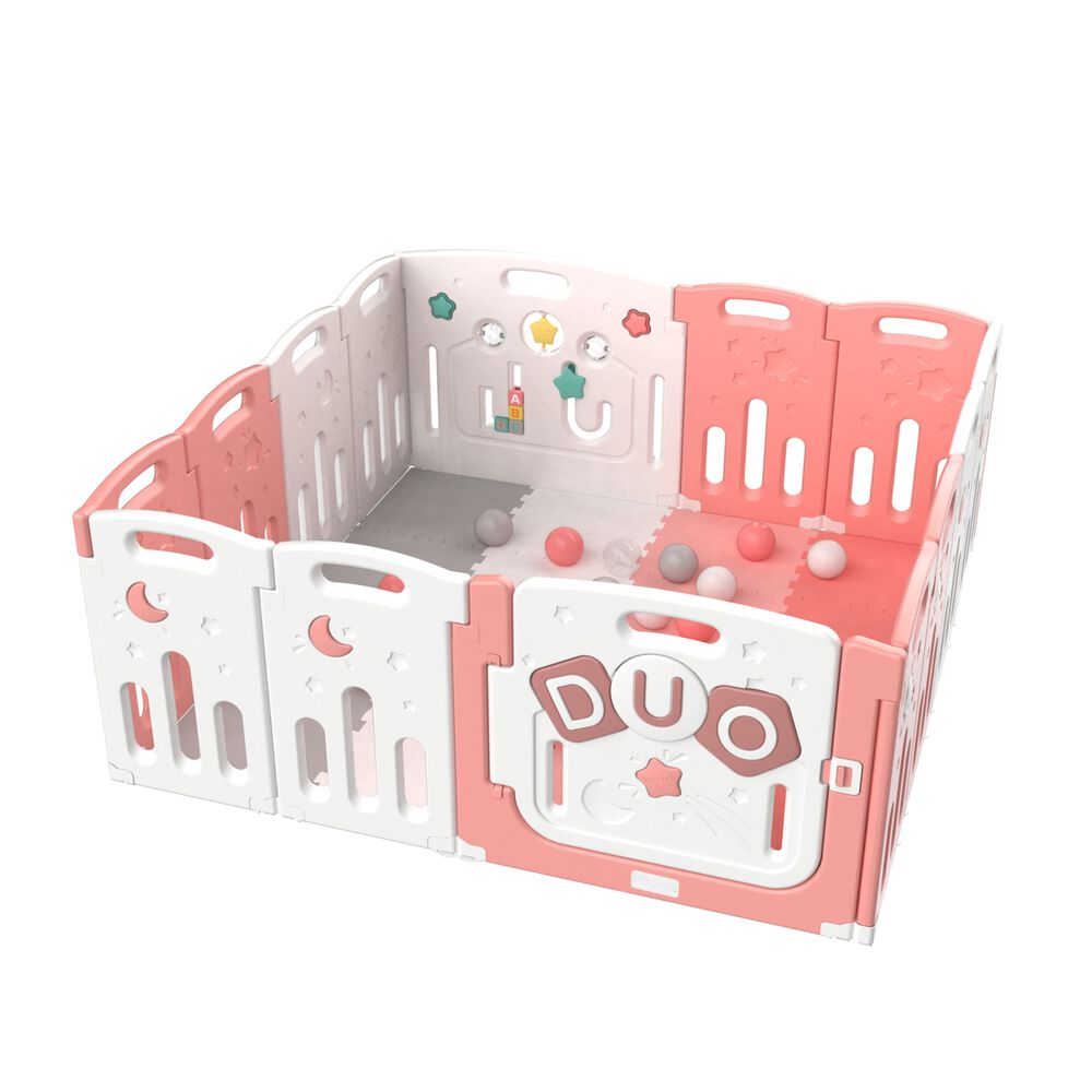 Corral Did&aacute;ctico De Juegos Duo Pink + Alfombra + Pelotas image number 2.0