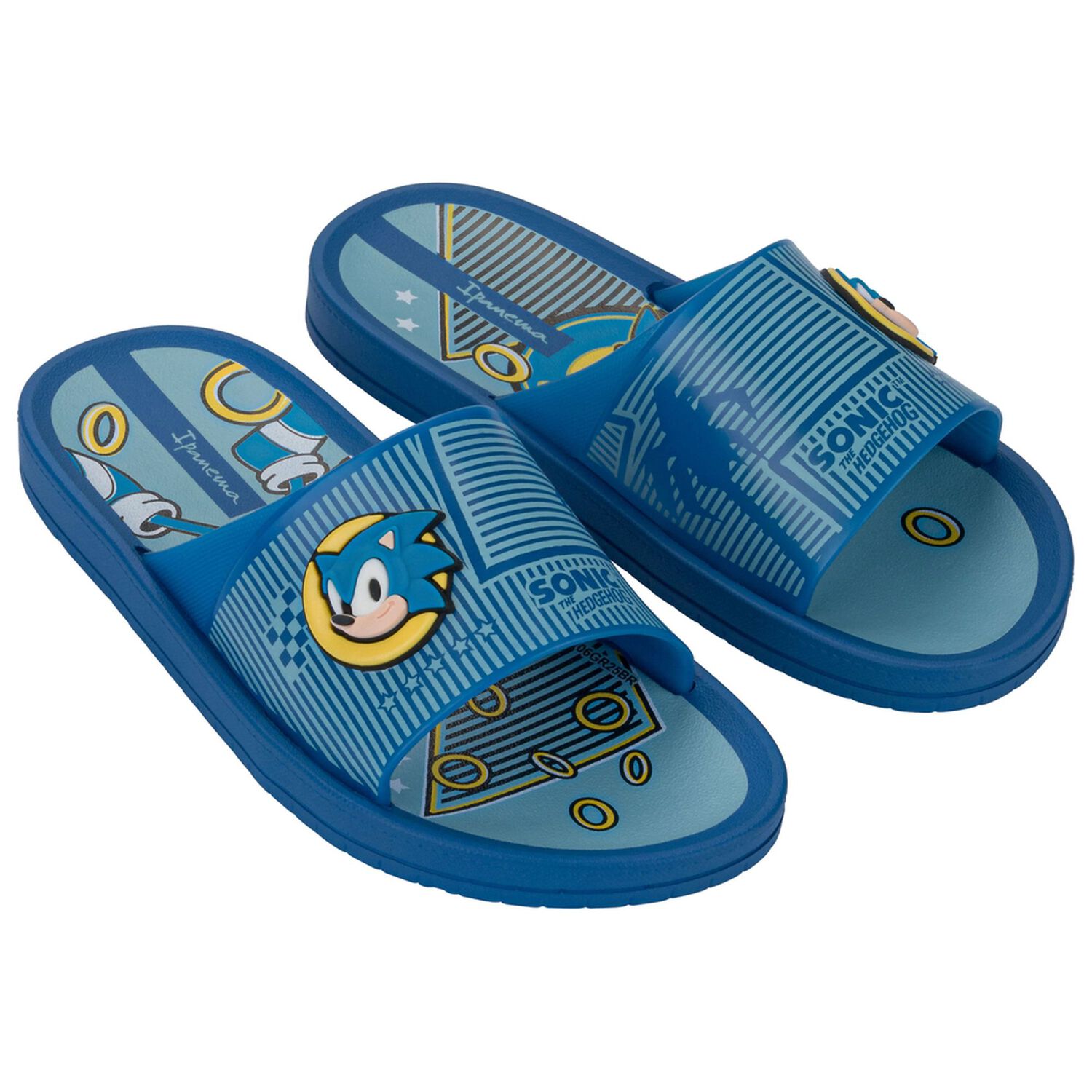 Sandalia Infantil Azul/amarillo Sonic Slide Ipanema image number 1.0