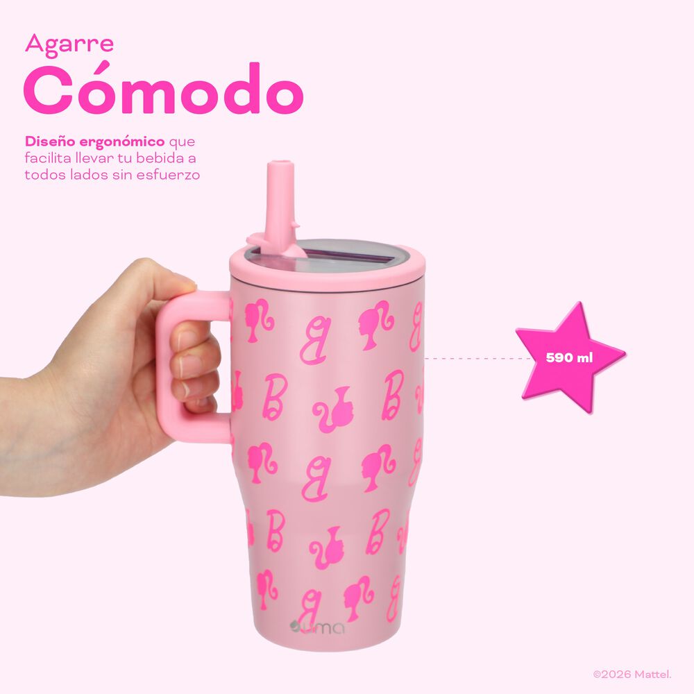 Vaso Termico Tumbler Mug Barbie Vibes 590ml Acero Inox Uma image number 4.0