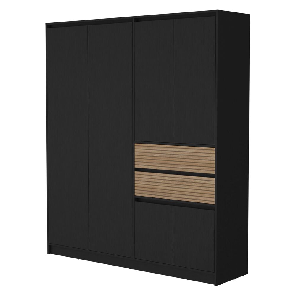 Closet 4 Puertas 2 Cajones Fm-016n - Negro image number 0.0