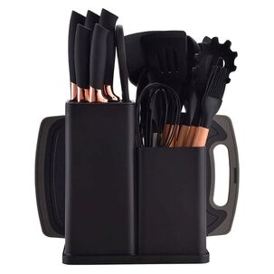 Set De 19 Utensilios De Cocina Mango De Madera