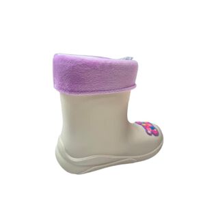 Bota De Agua Lluvia Morado Niña