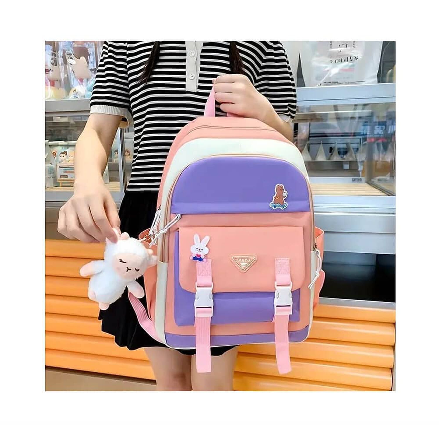 Set Mochila Escolar 5 Piezas De Ni&ntilde;a Con Lonchera+estuche image number 2.0