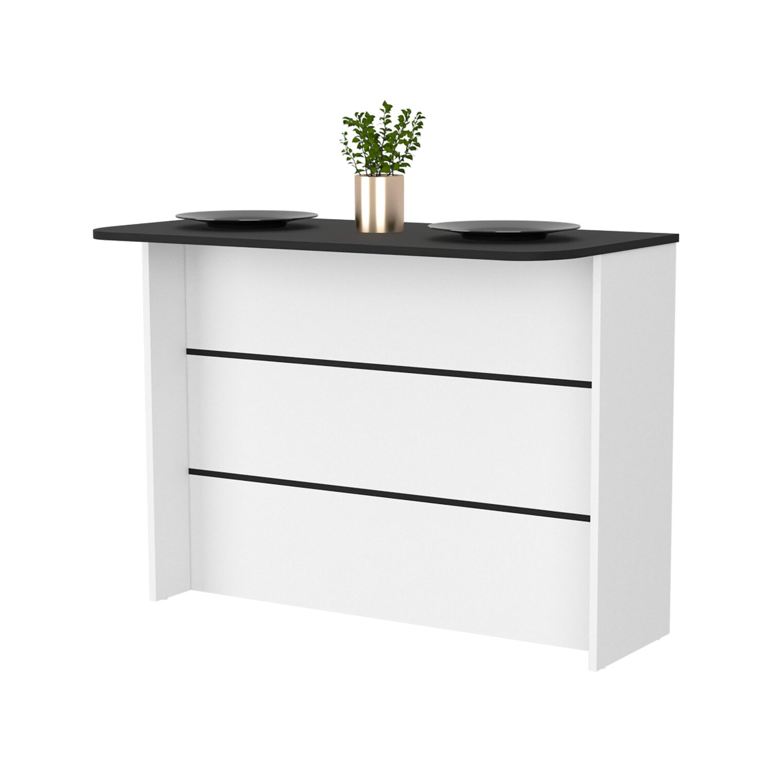 Isla Cocina 120x60x90 Cm Fm-003n Negro image number 1.0