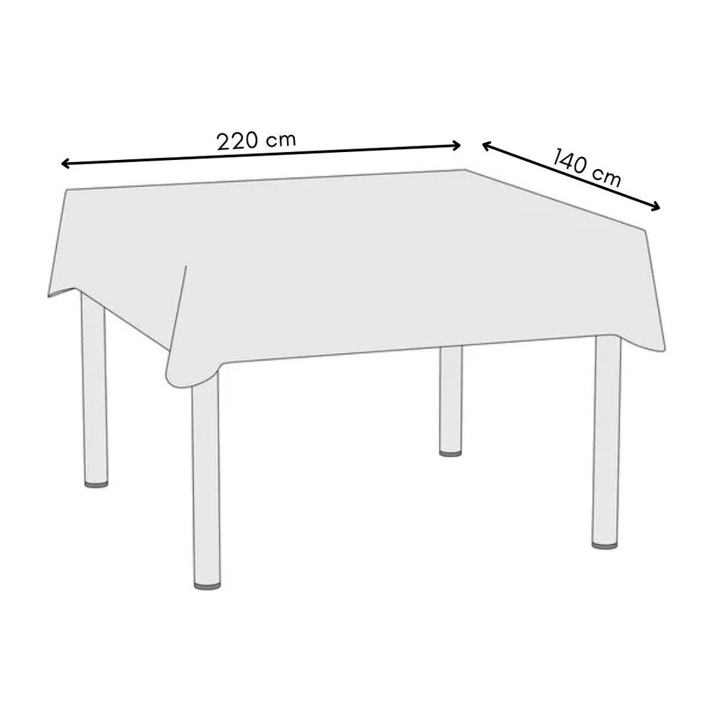Mantel De Mesa Rectangular Estampado Medida 140cm X 220cm Me1-17 image number 4.0