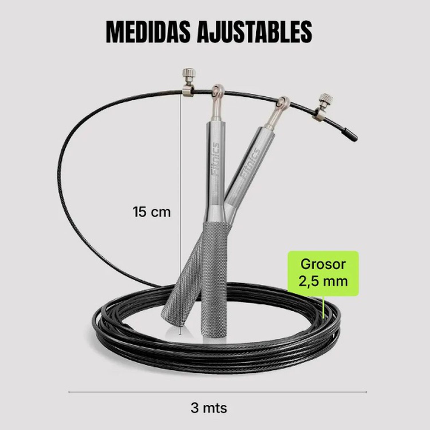 Cuerda Saltar Velocidad Aluminio image number 4.0