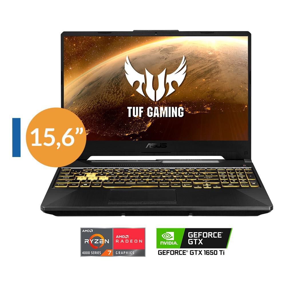Notebook Asus Tuf Gaming F15 FX506II/ Fortress Gray / Amd Ryzen 7 / 8 Gb Ram / Nvidia Geforce gtx 1650 ti / 512 Gb / 15.6" image number 0.0