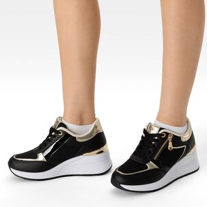 Zapatilla Deportiva Taco Cu&ntilde;a Malla Mujer Weide Jll60