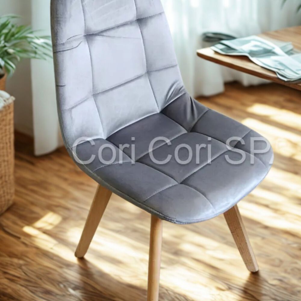 Silla Capitonne Velvet Gris image number 1.0