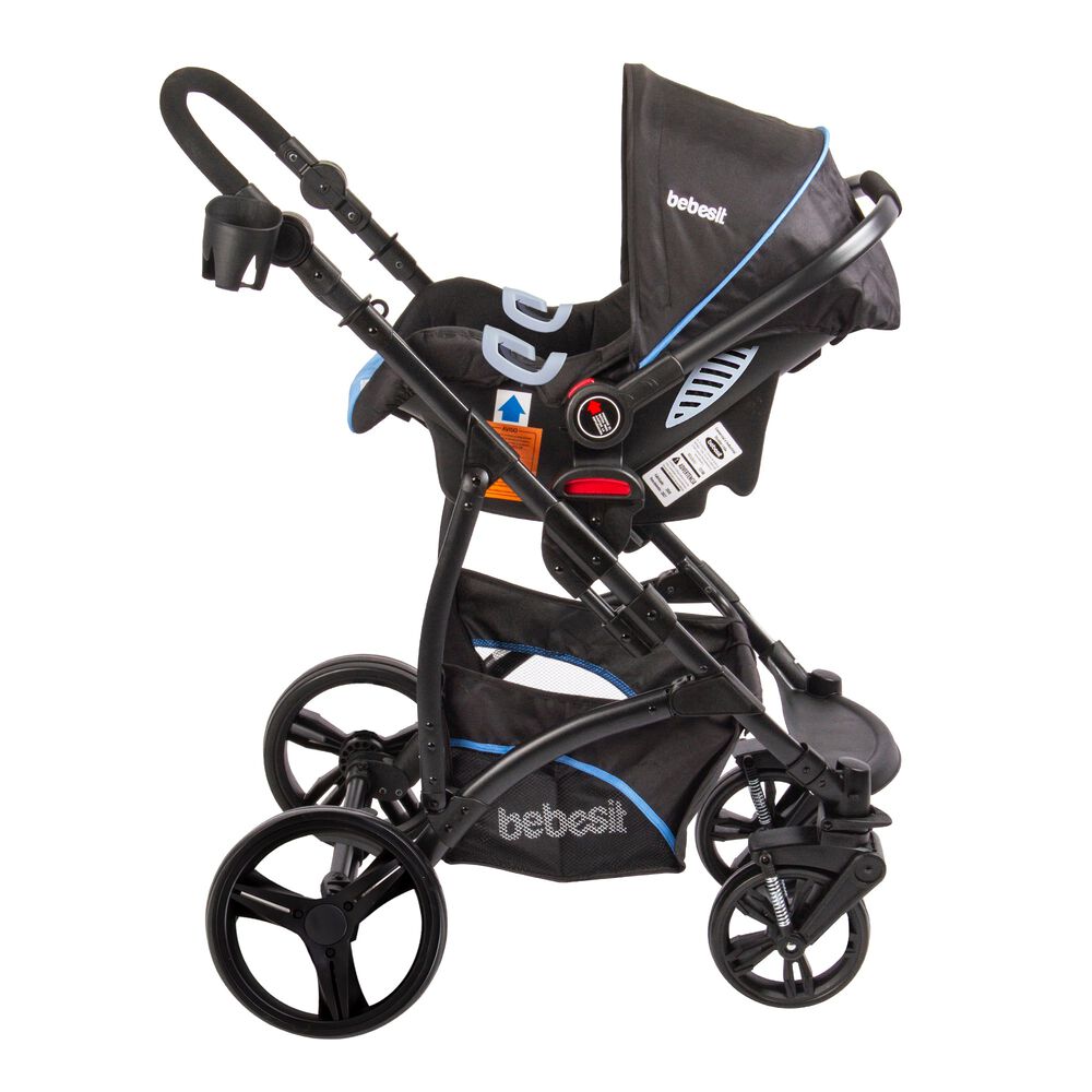 Coche Travel System Explorer Negro Azul image number 4.0