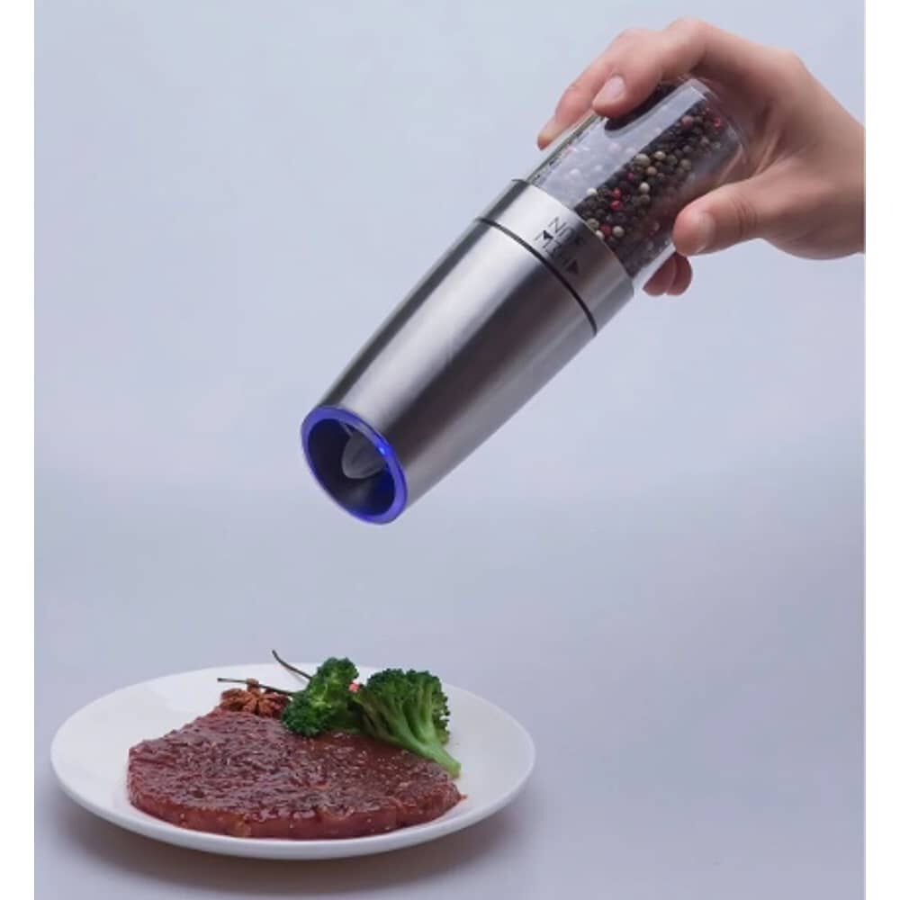 Pack 2 Molinillo Moledor El&eacute;ctrico Pimienta Especias Luz Led image number 2.0