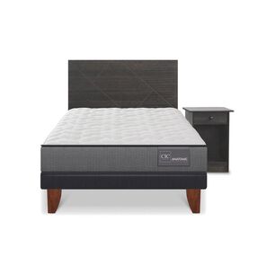 Cama Europea Cic Anatomic / 1.5 Plazas / Base Normal + Set De Maderas