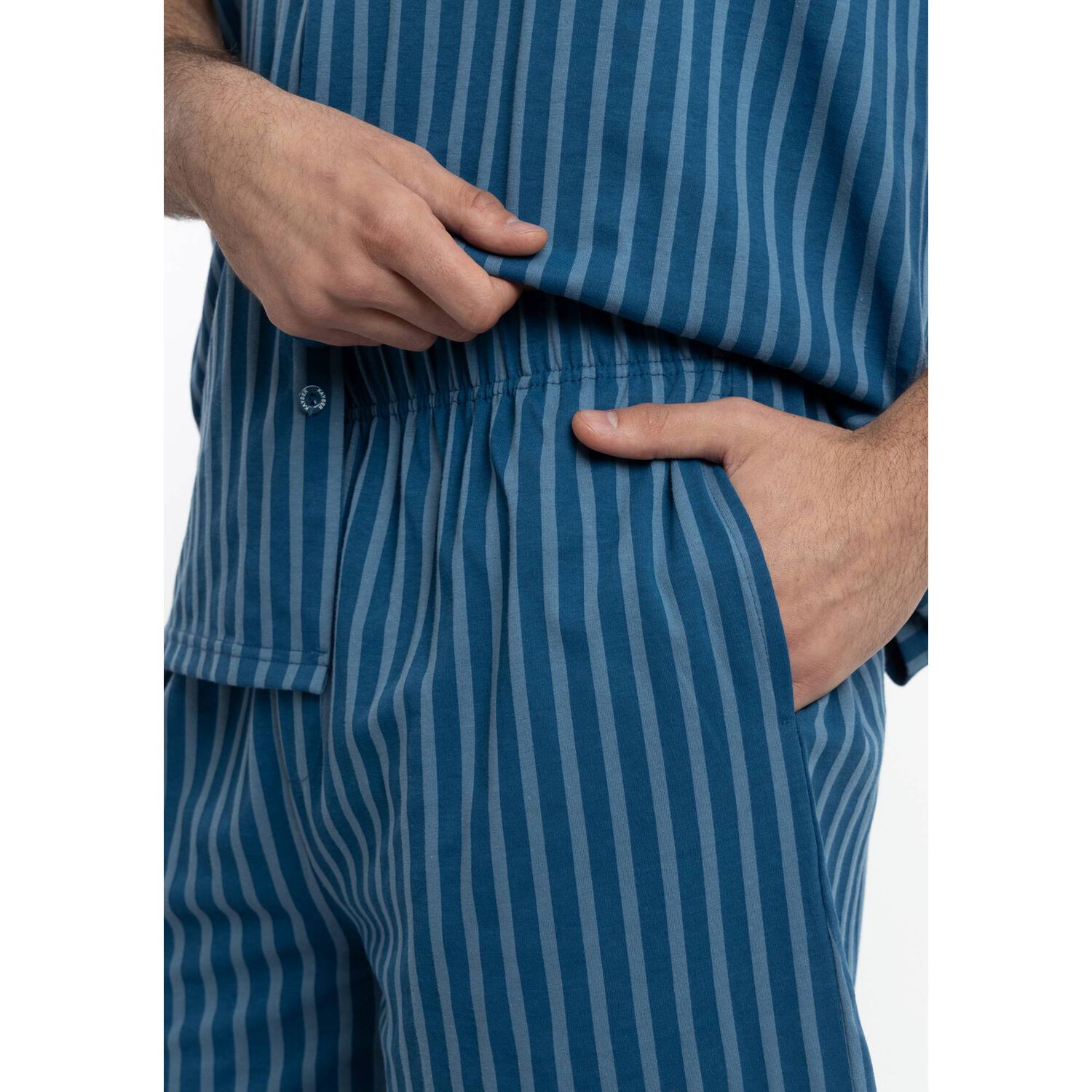 Pijama Hombre Verano 2 Piezas Algod&oacute;n Kayser 7701146-azu image number 3.0