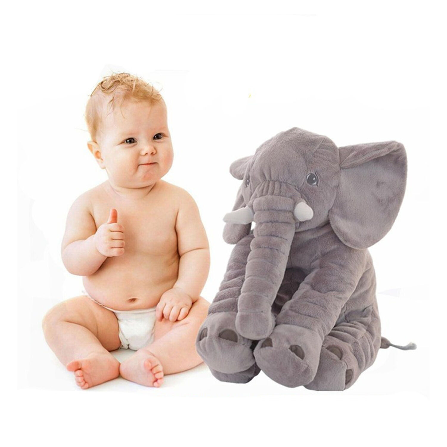 Almohada Peluche Apego Elefante Felpa Coj&iacute;n Para Ni&ntilde;os Bebe image number 2.0