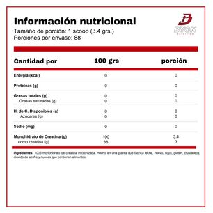 Creatina 100% Monohidratada 300 Grs