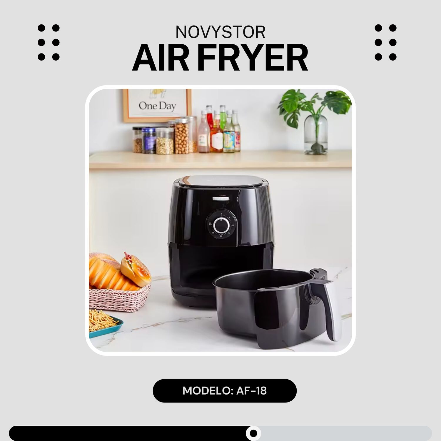 Freidora De Aire Libre Aceite 5.0 L Air Fryer Papas Fritas image number 2.0
