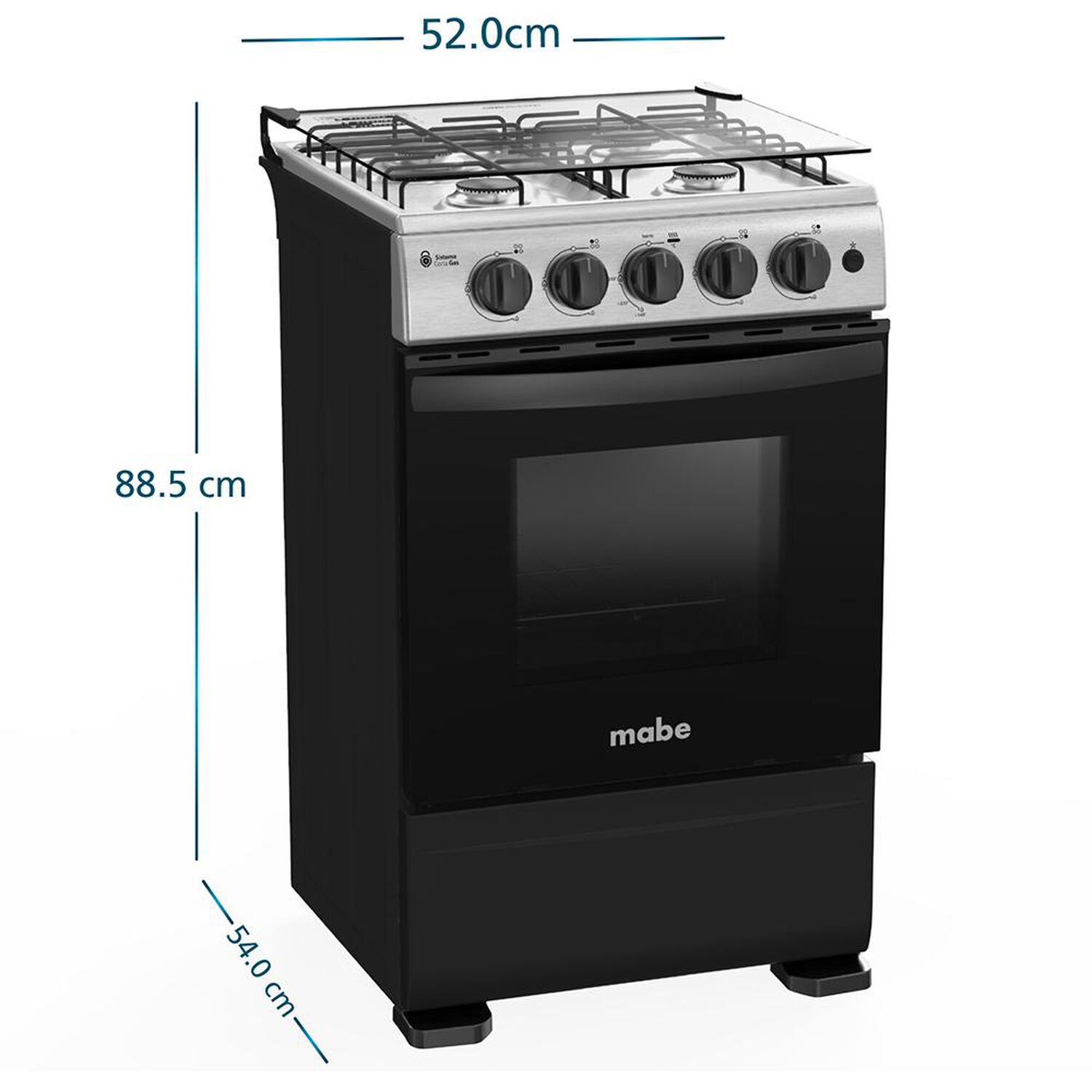 Cocina A Gas Mabe CMC5115AX0 / 4 Quemadores image number 2.0