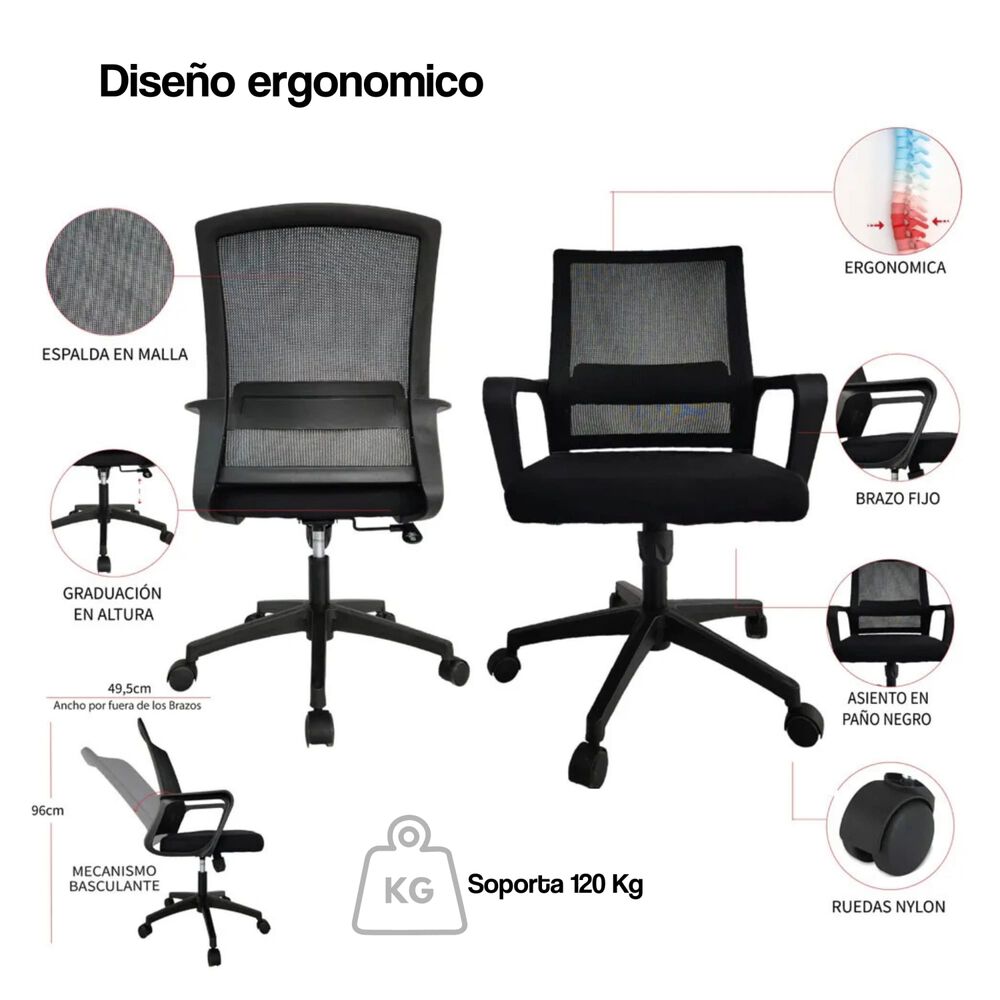 Silla Ejecutiva Ergon&oacute;mica Par&iacute;s - Estilo Y Confort Para Tu Oficina image number 1.0