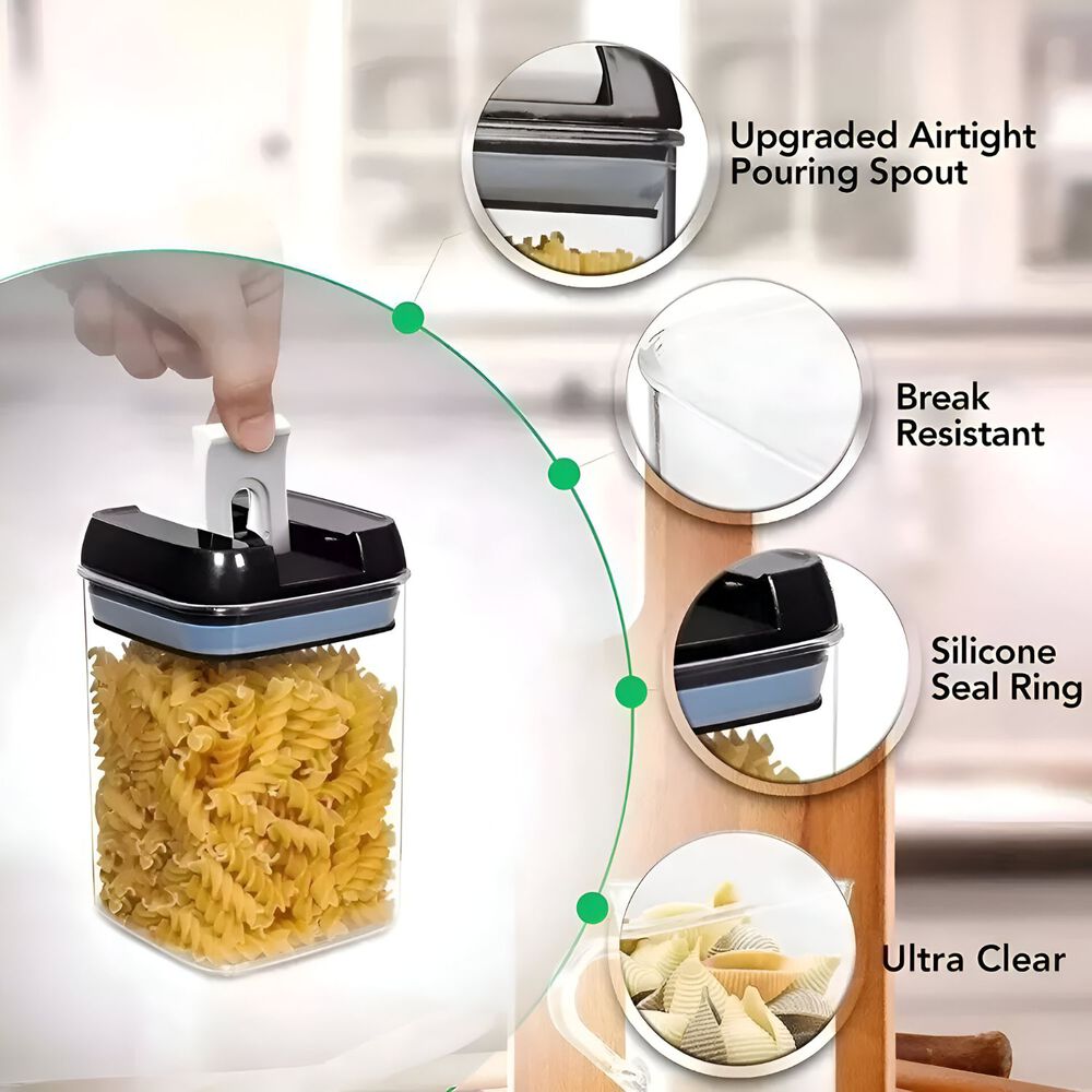 Set De 7 Contenedores Hermeticos De Plastico Cocina Despensa image number 4.0