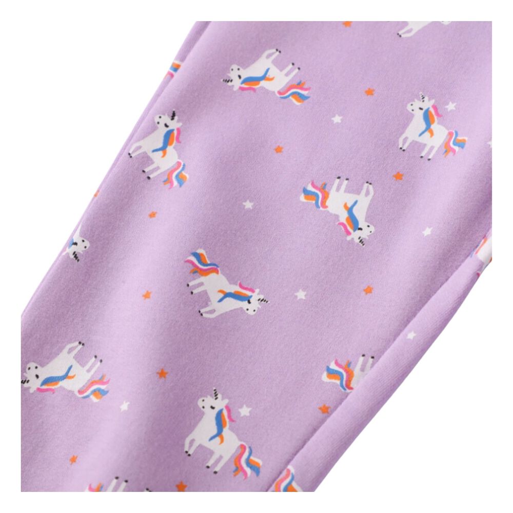 Pantal&oacute;n Buzo Ni&ntilde;a 100% Algod&oacute;n Lila Unicornios image number 3.0