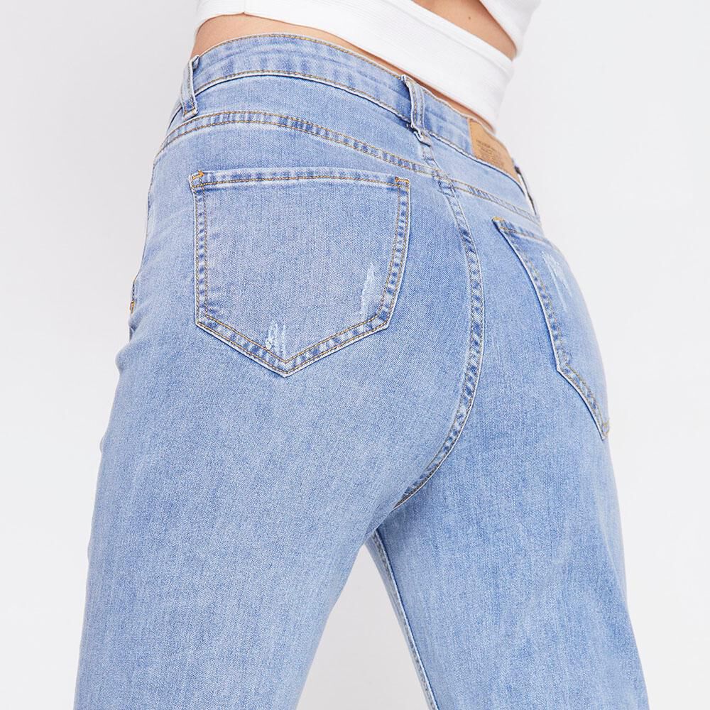 Jeans Mujer Tiro Alto Flare Roturas Freedom image number 3.0