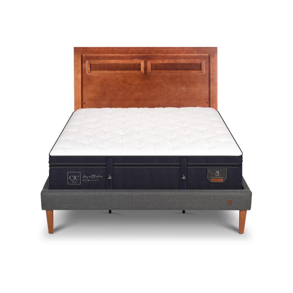 Cama Europea Cic Super Premium / King / Base Normal + Respaldo image number 0.0