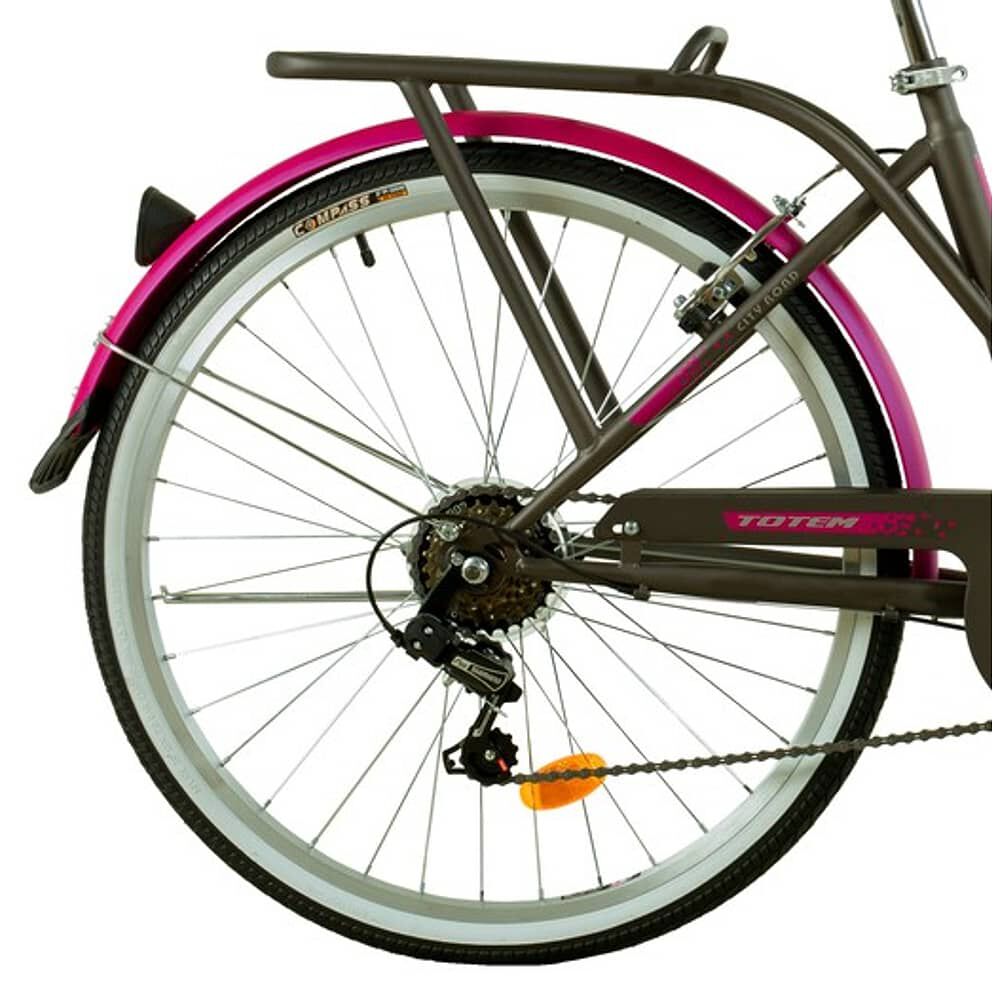 Bicicleta Totem City Dama Aro 26 Gris Con Fucsia image number 4.0