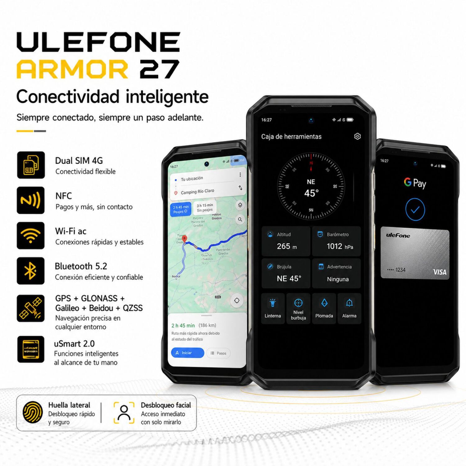 Ulefone Armor 27 Celular Rugged 24gb 256gb 10600mah image number 8.0