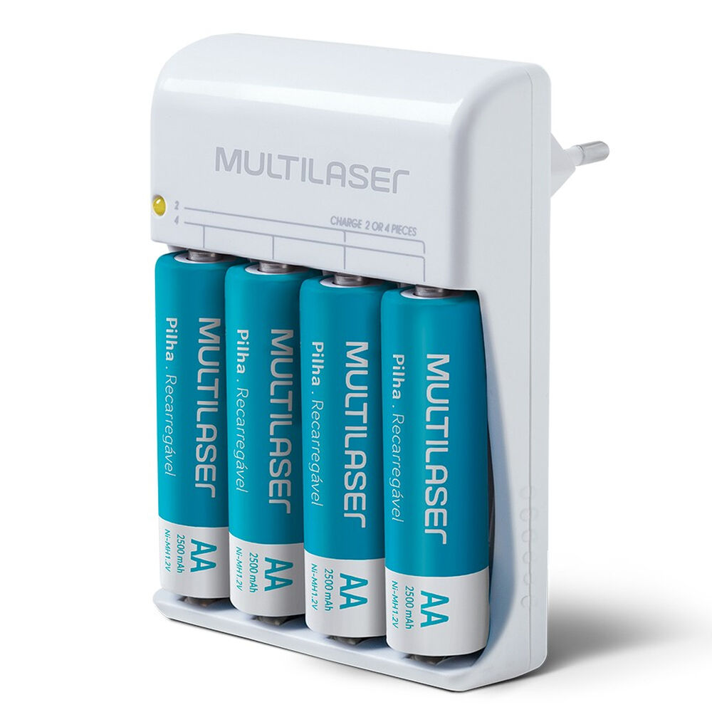 Cargador De Pilas Multilaser Cb093 - 110v/220v Entrada image number 1.0