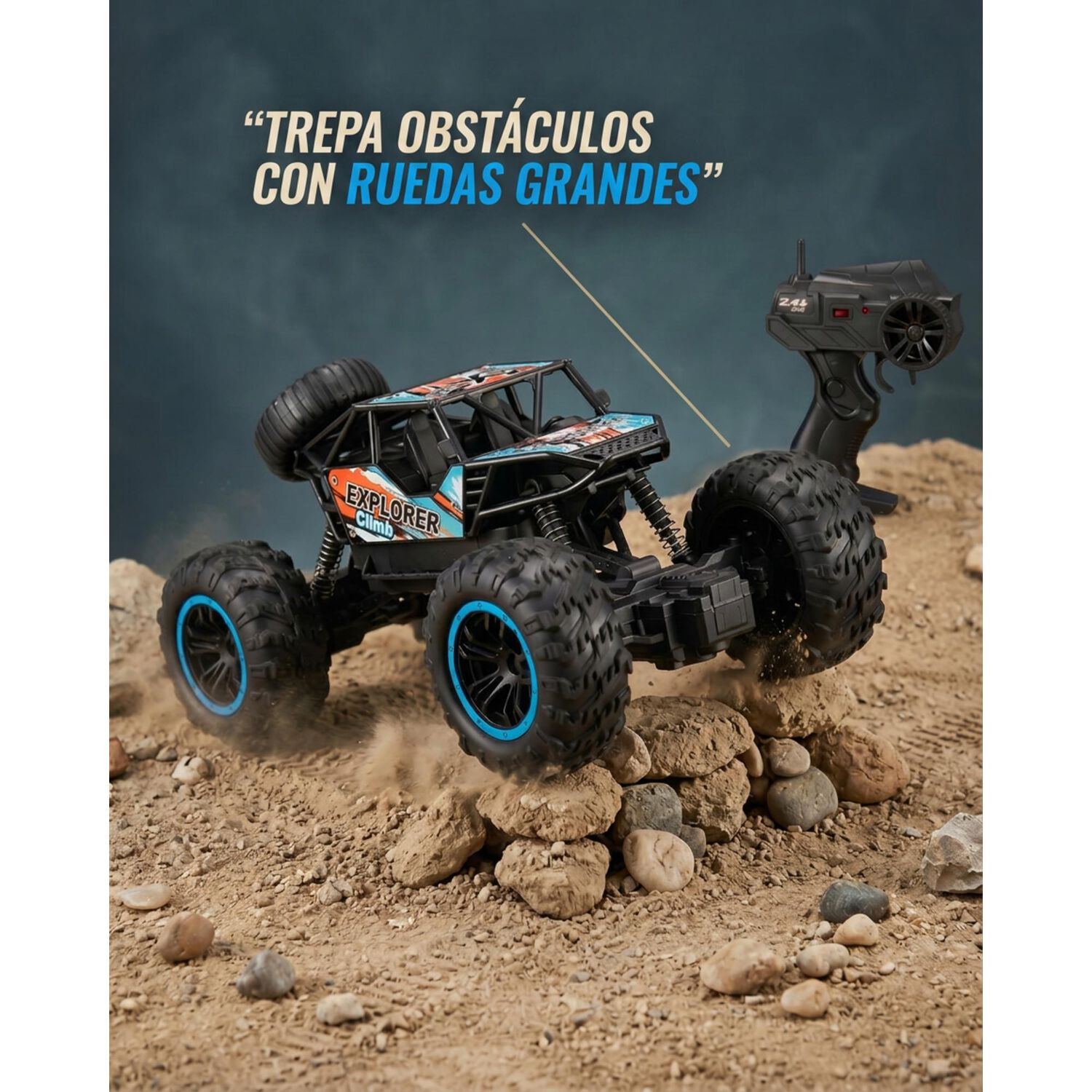 Auto Camioneta 4x4 Rally Control Remoto Todo Terreno Juguete image number 9.0