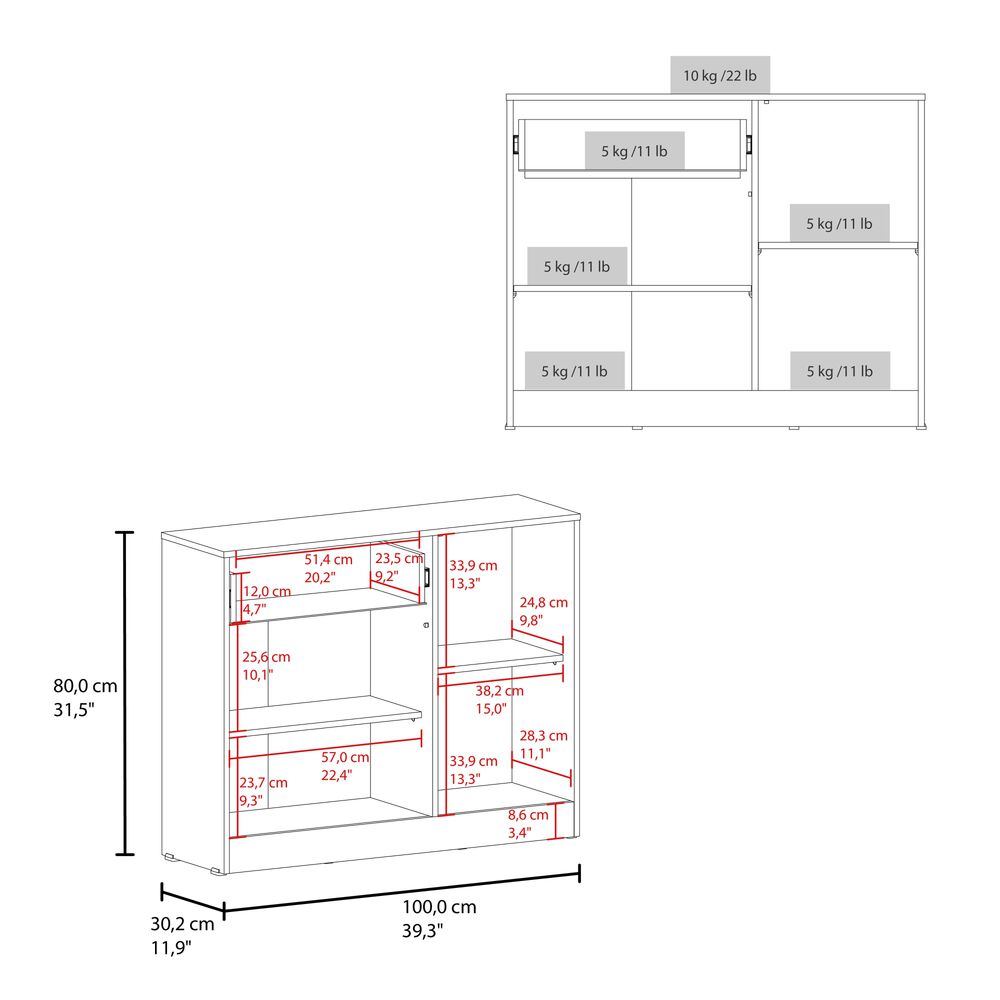 Comoda Fm Furniture 2 Puertas 80x100x30,2 Cm image number 6.0
