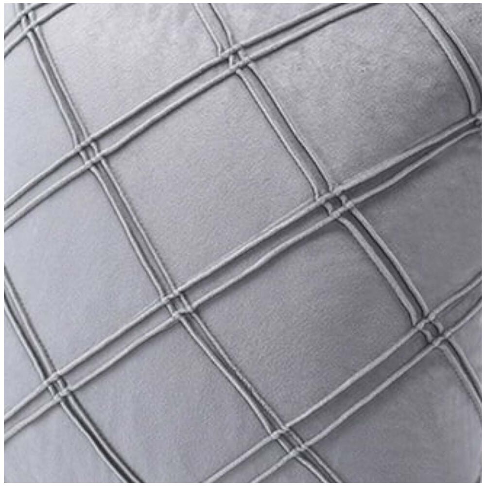 Pack De 02 Fundas De Coj&iacute;n De Terciopelo Con Rayas 45x45 Gris image number 2.0