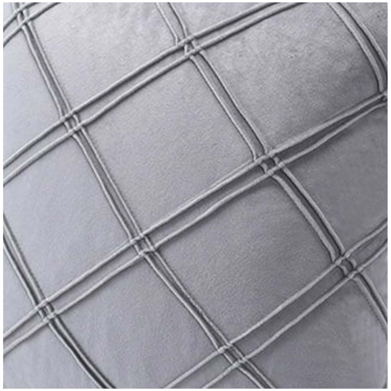 Pack De 02 Fundas De Coj&iacute;n De Terciopelo Con Rayas 45x45 Gris image number 2.0