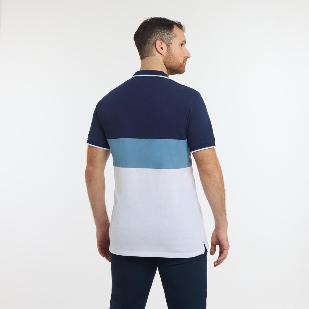 Polera Bloque Color Regular Manga Corta Cuello Piqué Hombre Herald image number 3.0