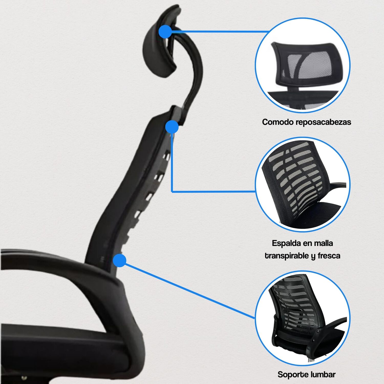 Silla Ejecutiva Ergon&oacute;mica Madrid - Dise&ntilde;o Moderno Y Confort Para Tu Oficina image number 2.0