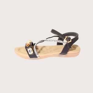 Sandalia Joyas Negro V&iacute;a Franca Art. 32110c31117black
