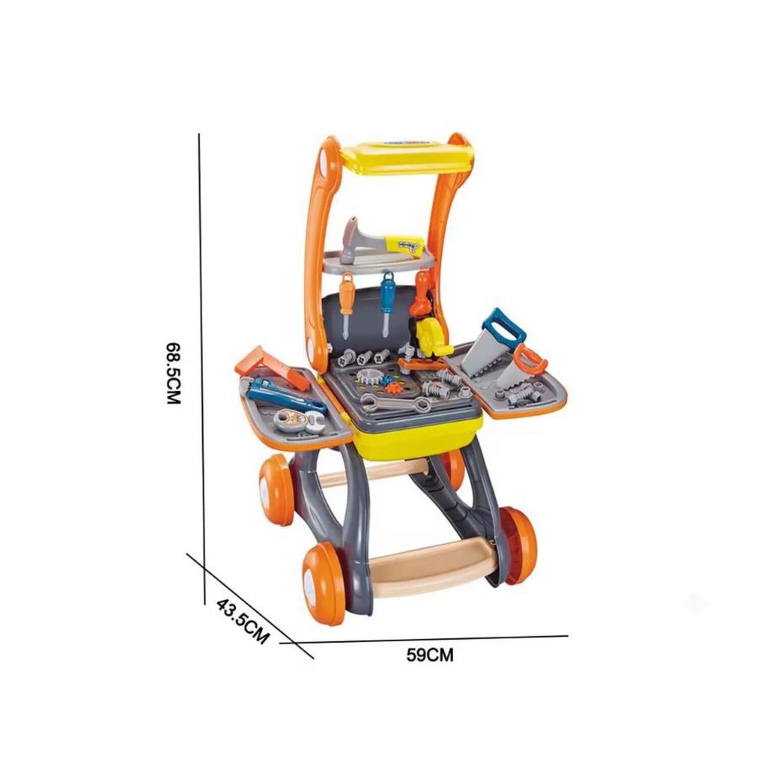 Set Herramientas Juguete 2 En 1 Carrito Did&aacute;ctico Ni&ntilde;os image number 3.0