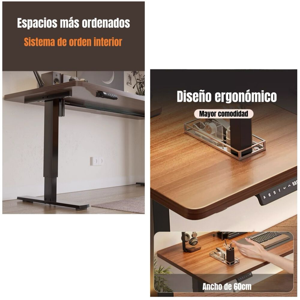 Escritorio Eléctrico Regulable Accesorios 120cm Lubabycas image number 3.0