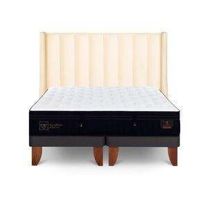 Cama Europea Cic Super Premium / 2 Plazas / Base Dividida + Respaldo