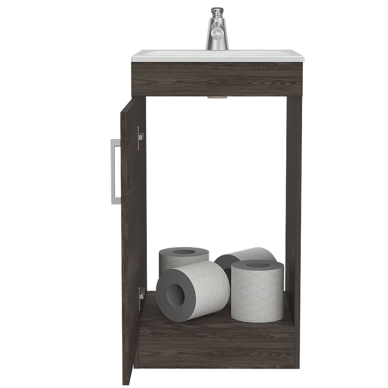 Mueble Vanitorio Piso 1 Puerta Fm-005o Caf&eacute; Oscuro image number 2.0