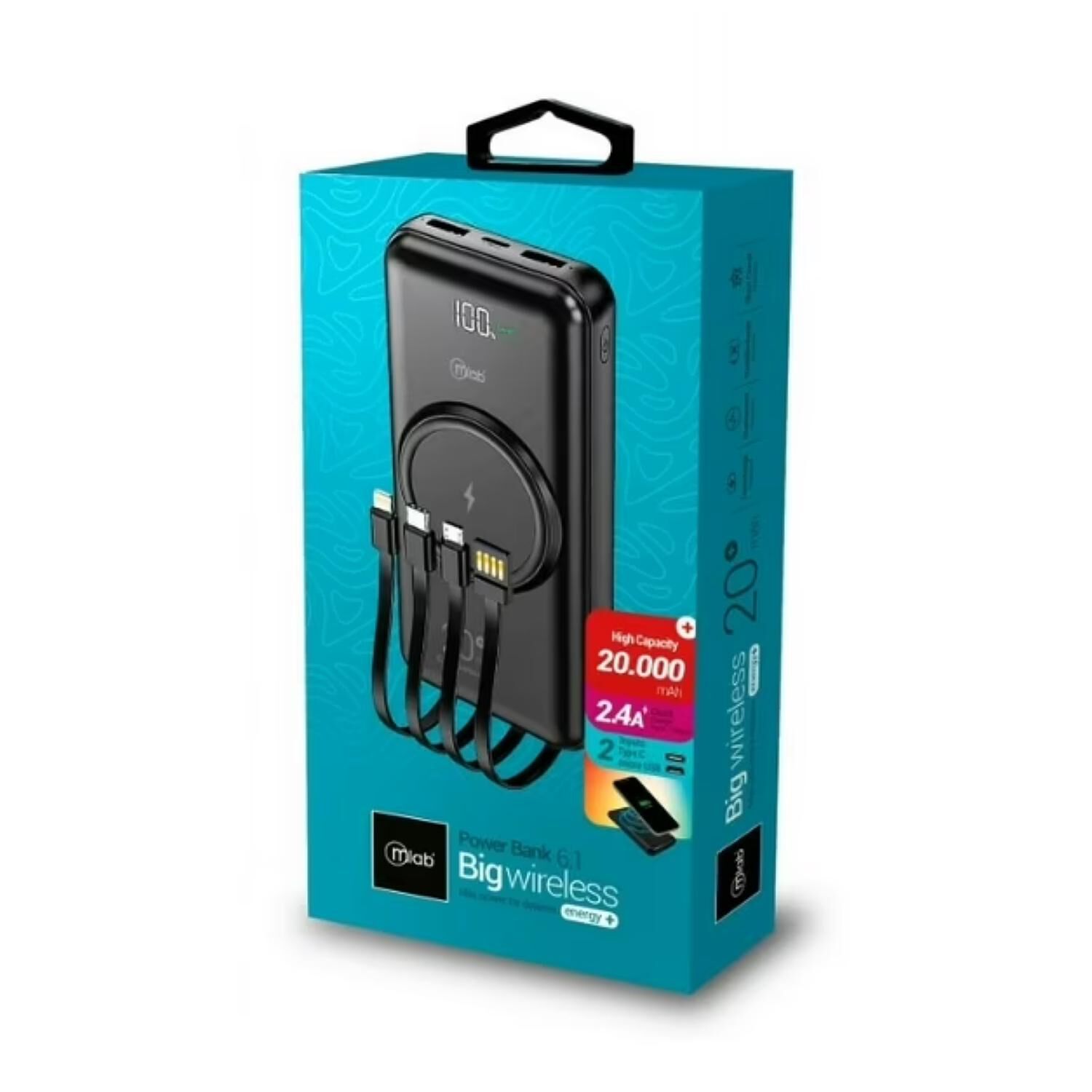 Powerbank Cargador Portatil 20000mah 4c 2.4a image number 2.0