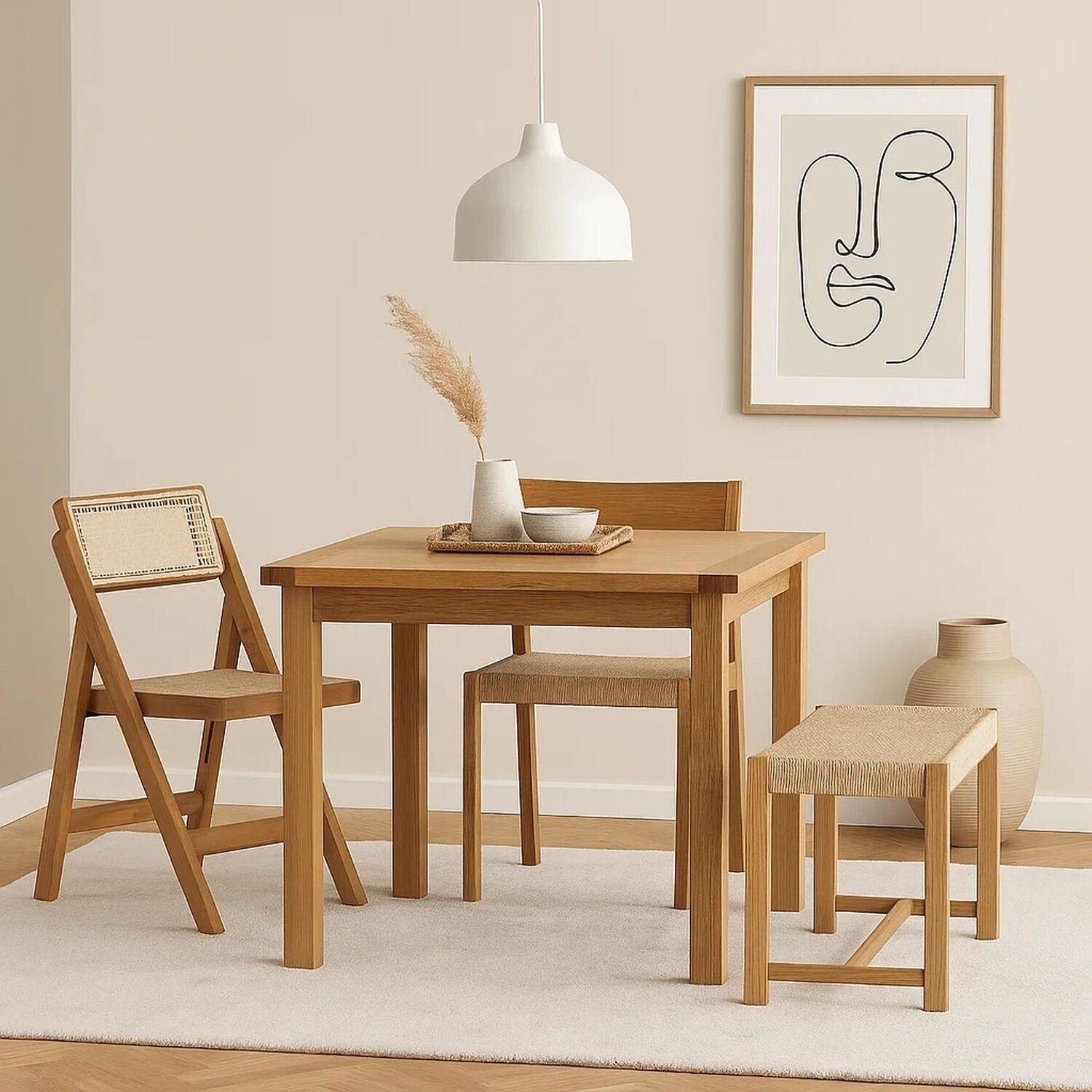 Silla Mistral Plegable De Madera Rattan Natural image number 2.0