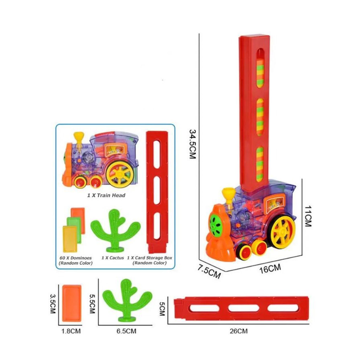 Tren Domino Juguete Autom&aacute;tico Con Luces Y Sonido Ni&ntilde;os image number 4.0