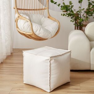 Pouf De Ecocuero Cuadrado 45x45cm