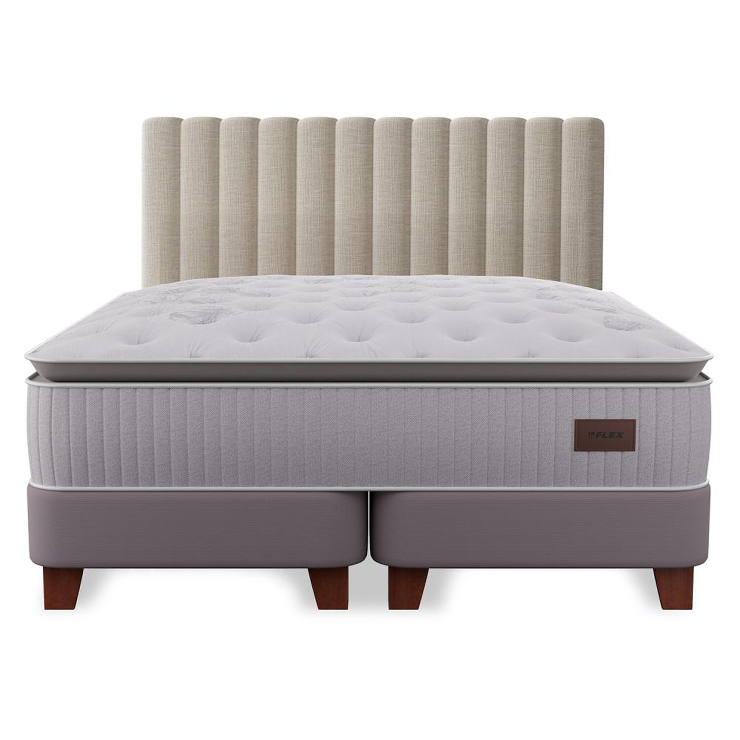 Cama Europea Flex Heritage / 2 Plazas / Base Dividida + Respaldo image number 1.0