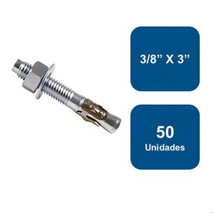 Perno Anclaje 3/8" X 3" 50un. - Anclajes
