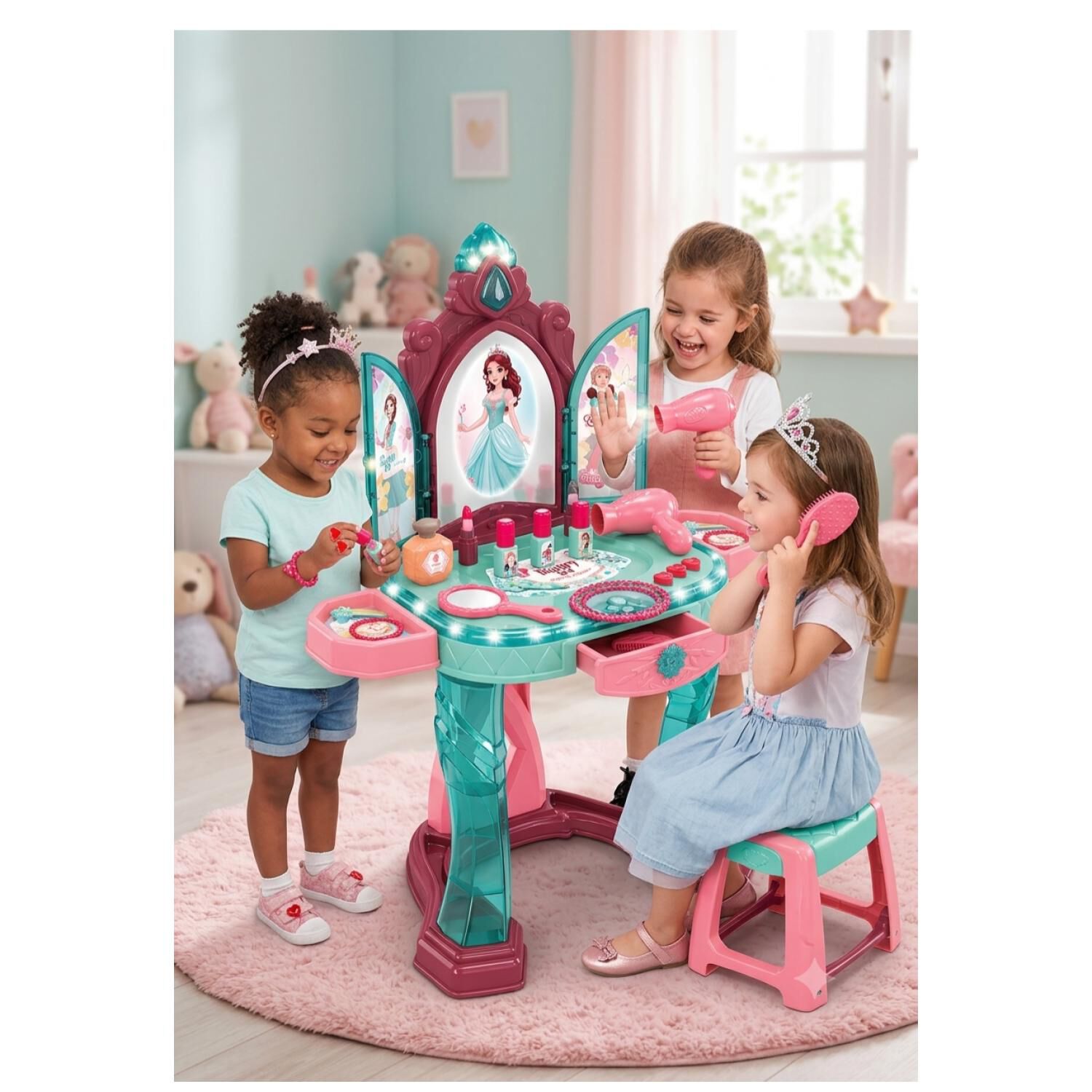 Juguete Tocador Infantil 18pzas Luces Y Sonidos Princesa Infantil image number 3.0