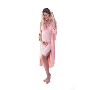 Bata De Dormir Maternal Rosa 2rios