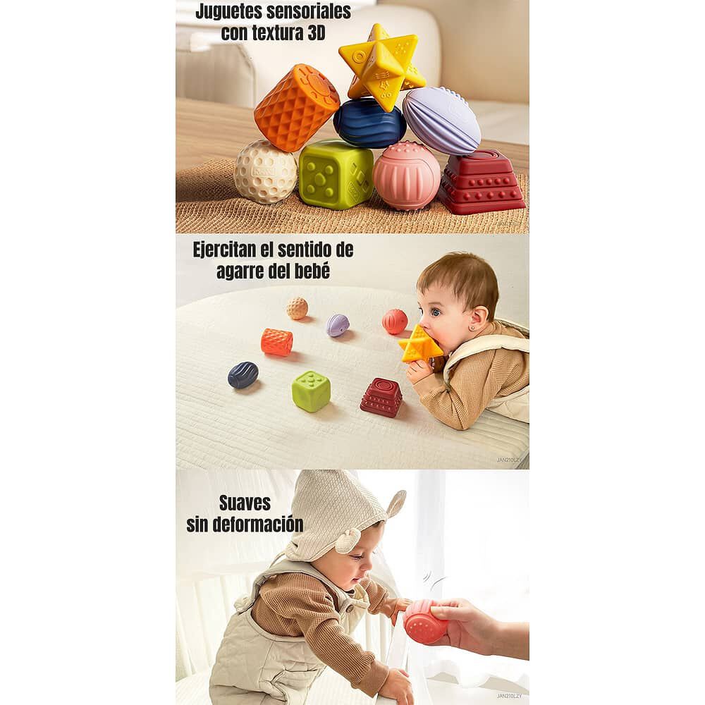 Juguete Sensorial Bloques Pelotas Mordedor Tm193 Lubabycas image number 6.0