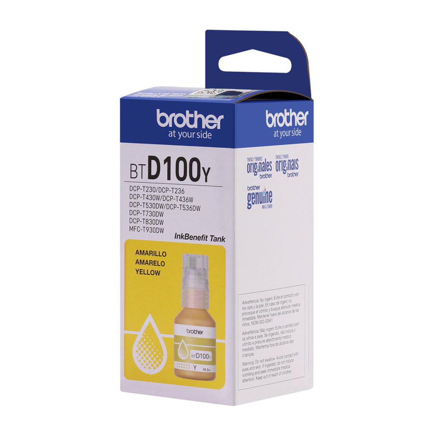 Tinta Brother BTD100Y Yellow image number 4.0